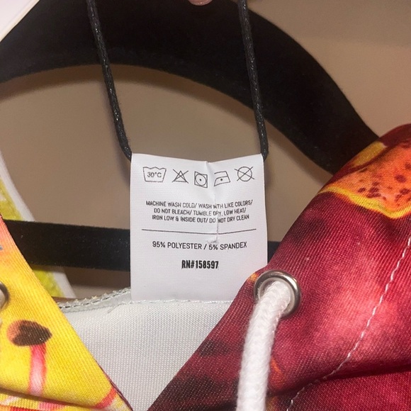 Mikaela Pabon NWT Tropical Floral Hoodie w/ Vibrant Colors size Large - Picture 6 of 12